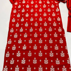 2 Pcs Women's Stitched Linen Block Printed Suit