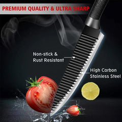 6 Pcs Non Stick Knife Set For Kitchen Professionals Chef Super Sharp High Carbon