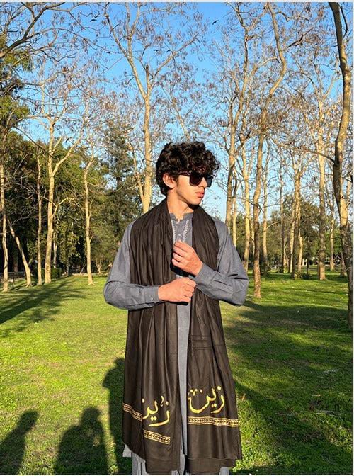 Winter Article printed Name Customize Men's Shawl 🖤❄️