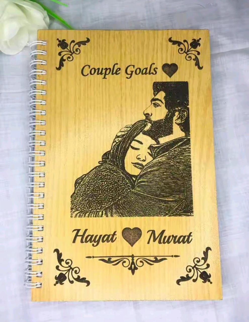 Personalized Wooden Diary With Photo / Name