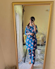 2 Pcs Women's Stitched Linen Embroidered Shirt And Trouser