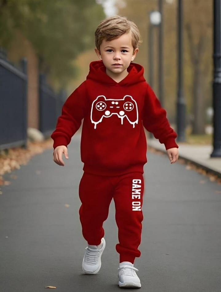 2 Pcs Boy's Micro Printed Tracksuit