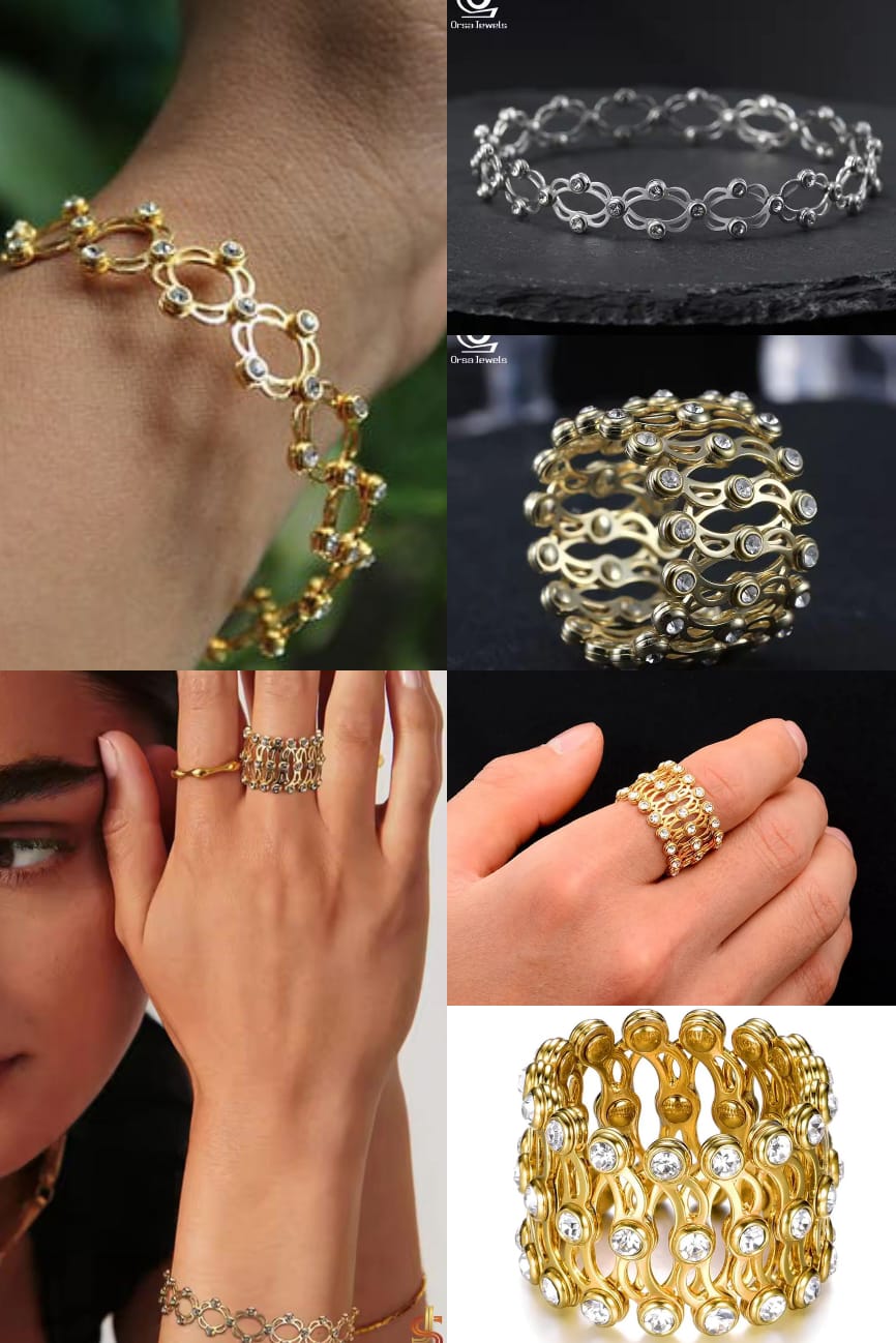 Fancy Beautiful Most Instagram Trending Item 2 In 1 Jewelry For Girls