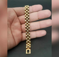 Gold Plated Unisex Chain Bracelet - 1 Pc Unique Design