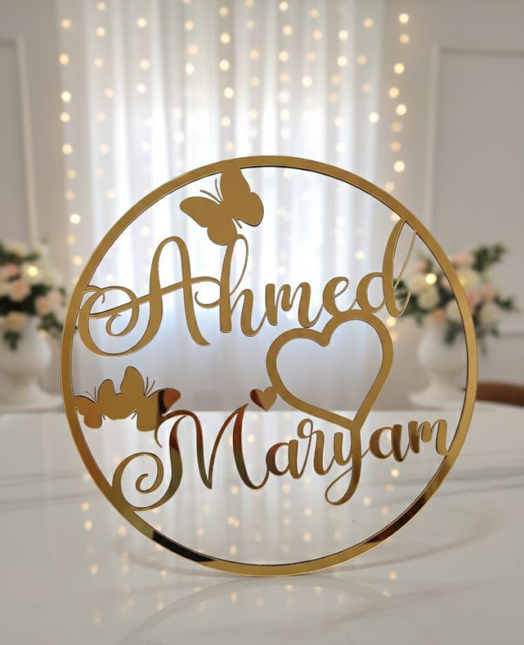 Customized couple name frame😍😍😍