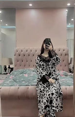 2 Pcs Women's Stitched Swiss Lawn Printed Shirt And Trouser