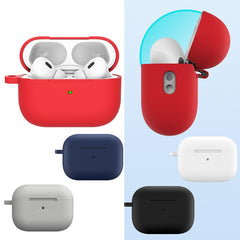 Airpods Pro2 Soft Silicone Protective Anti Dust Proof Case With Clip Holder High Quality Flexible Anti Scratch Cover Protection Pouch Various Colors Case Only