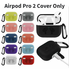 Airpods Pro2 Soft Silicone Protective Anti Dust Proof Case With Clip Holder High Quality Flexible Anti Scratch Cover Protection Pouch Various Colors Case Only