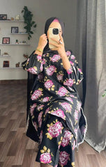 2 Pcs Women's Stitched Linen Embroidered Shirt And Trouser