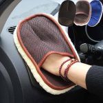 Car Cleaning Woolen Glove Premium Super Soft Scratch Proof Woolen Gloves For Car Glass And Body Cleaning
