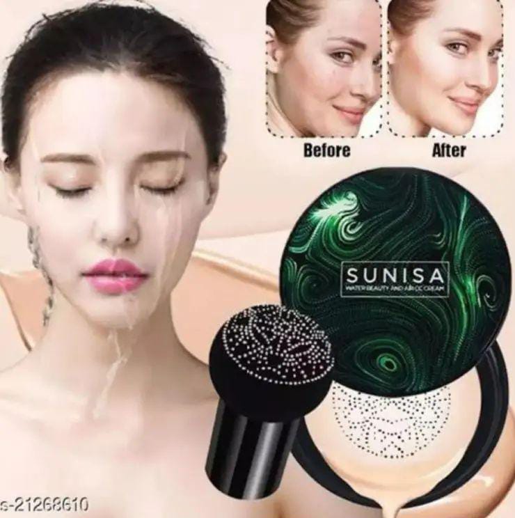 original SUNISA FOUNDATION MAQUILLAJE SUNISA AIR CUSHIONS MUSHROOM HEAD BASE CREAM CC BB CARE RADIANT MOISTURIZING FOUNDATION OIL CONTROL