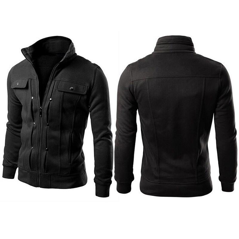 1 Pc Men's Stitched Fleece Zipper Jacket