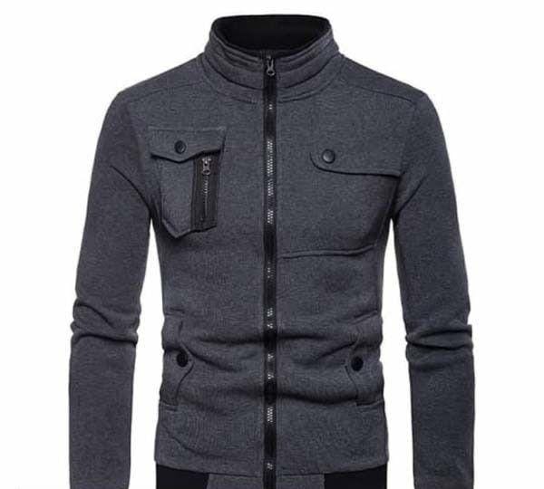1 Pc Men's Stitched Fleece Zipper Jacket