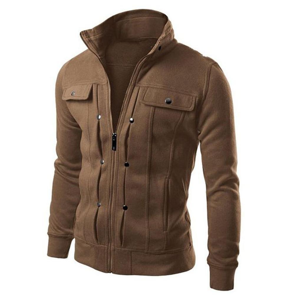 1 Pc Men's Stitched Fleece Zipper Jacket