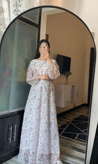 Printed Chiffon Frock - 1 Pc Women's Stitched Delight