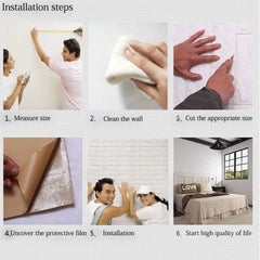 3D Brick Wall Stickers, Self Adhesive Wallpaper Foam Sheet, PE Foam High Quality Brick Wallpaper, Sofa Background Wall Décor, Peel and Stick 3D Art Wall Brick Room Panels for TV Walls – White – 70*77cm