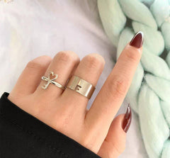 2 Pcs Trendy Lock And Key Rings