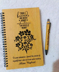 Personalized Wooden Diary With Photo / Name
