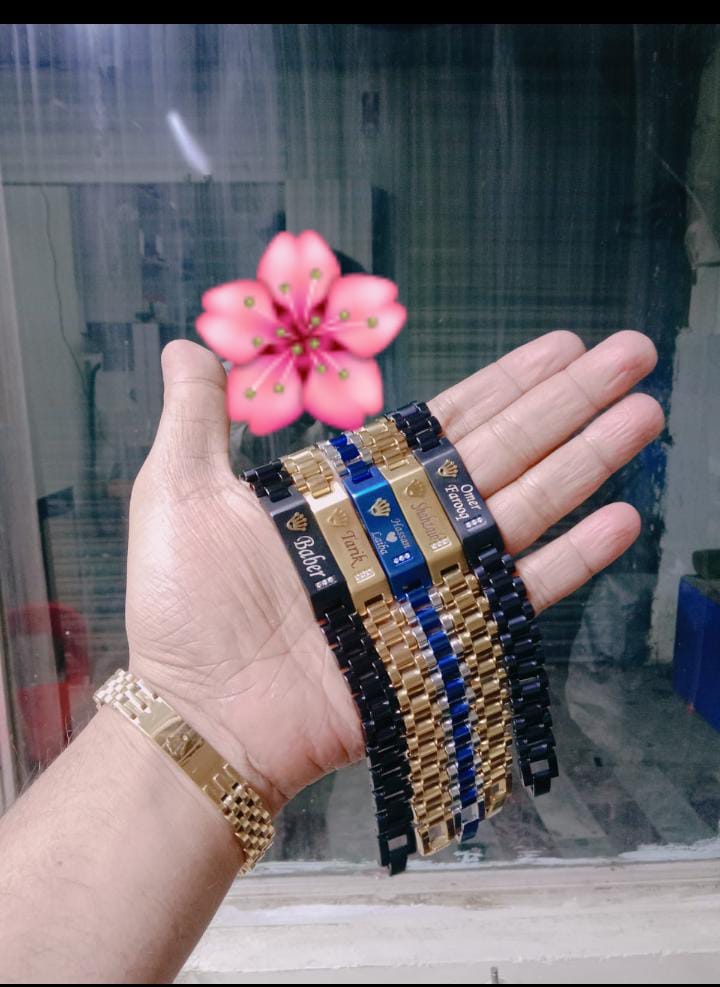 Rolex Bracelet - Stainless steel bracelet - with customized names