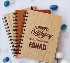 Personalized Wooden Diary With Photo / Name