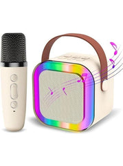 K12 Microphone Karaoke Bluetooth Speaker RGB Light Two 5W Speakers Sound Subwoofer Boombox Support Multiple Input Modes