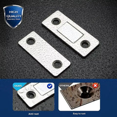 Magnetic Door Catch Ultra Thin Cabinet Magnets Stainless Steel Cabinet Door Magnetic Catch Adhesive Cabinet Door Magnets For Kitchen Closet Drawer Magnetic Cabinet Latch