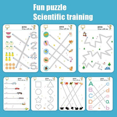 Kids Educational Learning Tracing Book Stroke Line Dot To Dot Magical 64 Pages