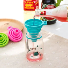 New Mini Foldable Silicon funnel Liquid Transfer Collapsible Silicone Funnel Liquid Dispenser Oil Hopper Funnel Kitchen Tools