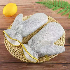 New Steel Wire Dishwashing Gloves for Kitchen Cleaning Waterproof & Insulated Multifunctional Household Cleaning Gloves Heat Resistant Reusable for Washing Dishes Pot Scrubbing Laundry and Gardening Durable & Skin Friendly