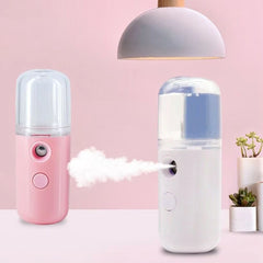Portable Nano Water Refreshment Facial Makeup Water Mist Creat for Girls and Women Cool Summer Watering Cylinder