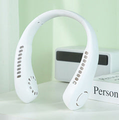 Portable Neck Fan Electric Wireless Fan Rechargeable USB Mini Fan Bladeless Personal Fans Hanging Neck Cooler for Outdoor Sports