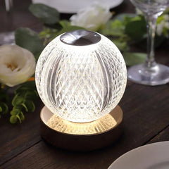 Round Crystal Table Lamp Clear In Acrylic Crystal Ball Lamp